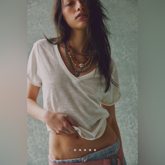 Free People Tops - Free People We The Free Take 2 Tee 🌾 Ivory 🌾 Size XS 🌾 Sold Out